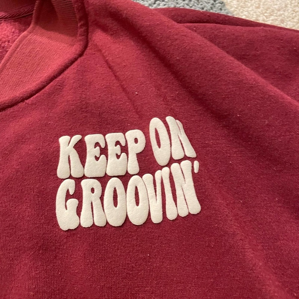 Hippie Rose “Keep on Groovin” Bomber Jacket - Picture 5 of 5